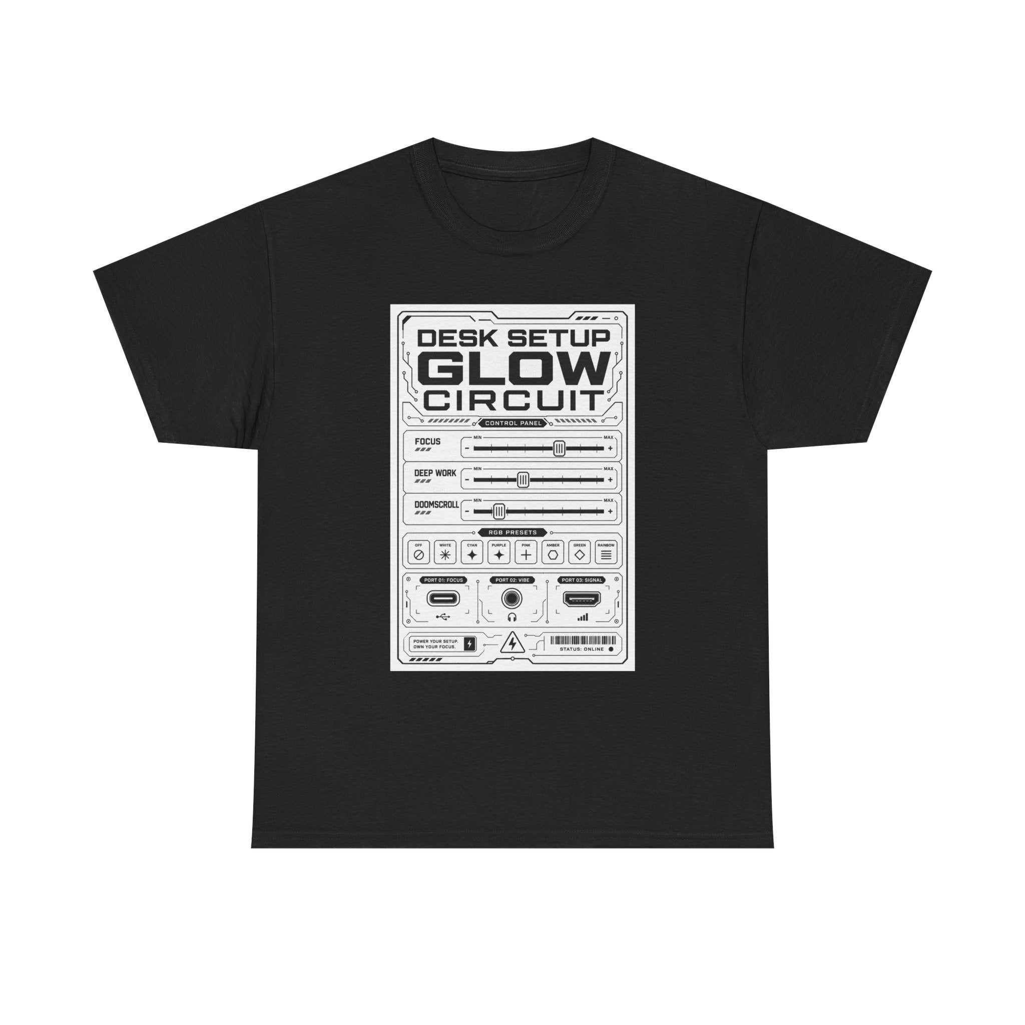 Desk Setup Glow Circuit Tee