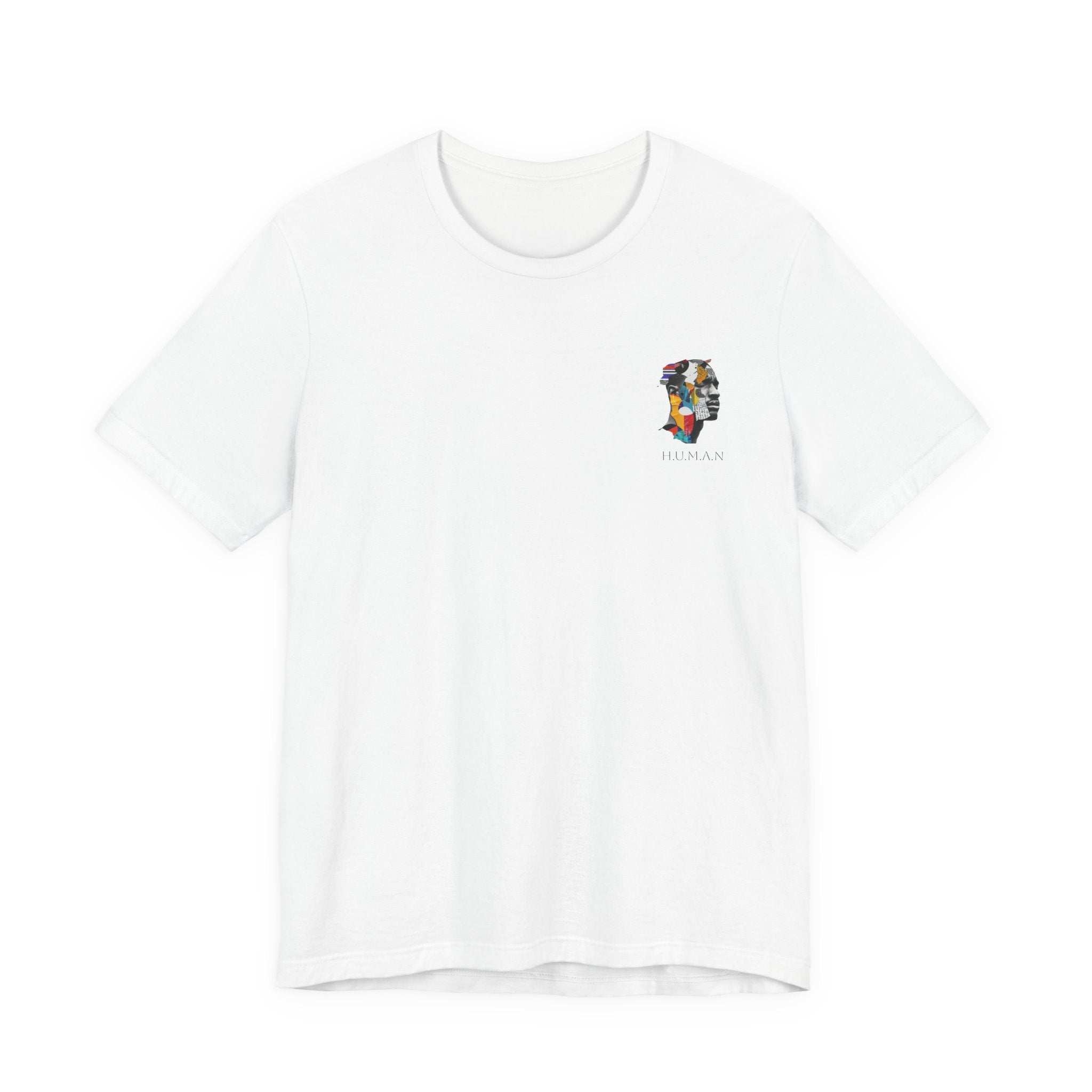 HUMAN Graphic Tee — Colorful Dual-Face Art T-Shirt