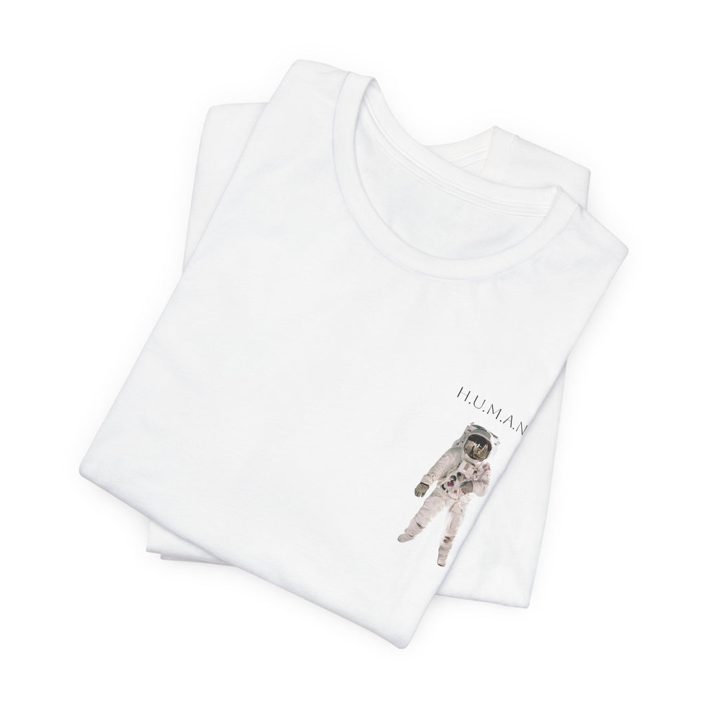 Astronaut Pocket Tee — Minimal Space Explorer Graphic T-Shirt