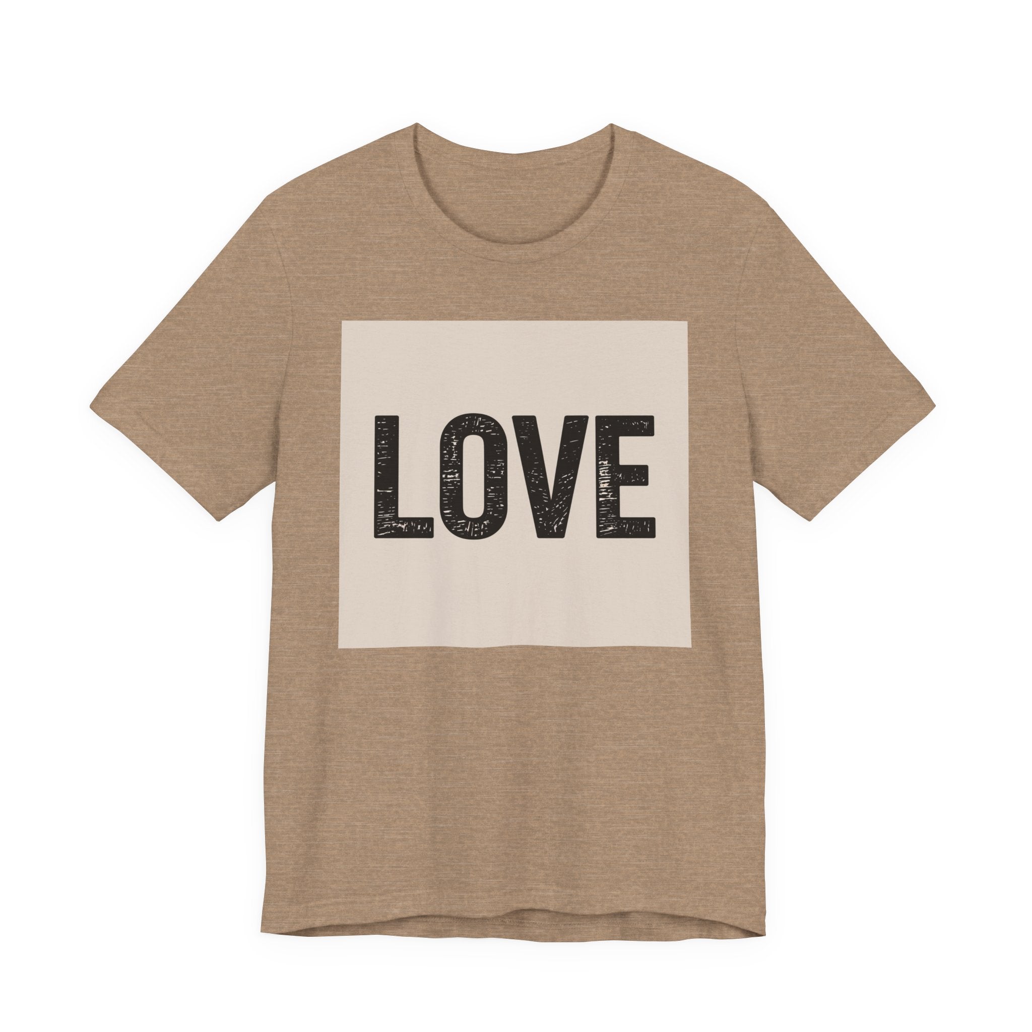 LOVE Distressed Vintage Grunge Typography Tee