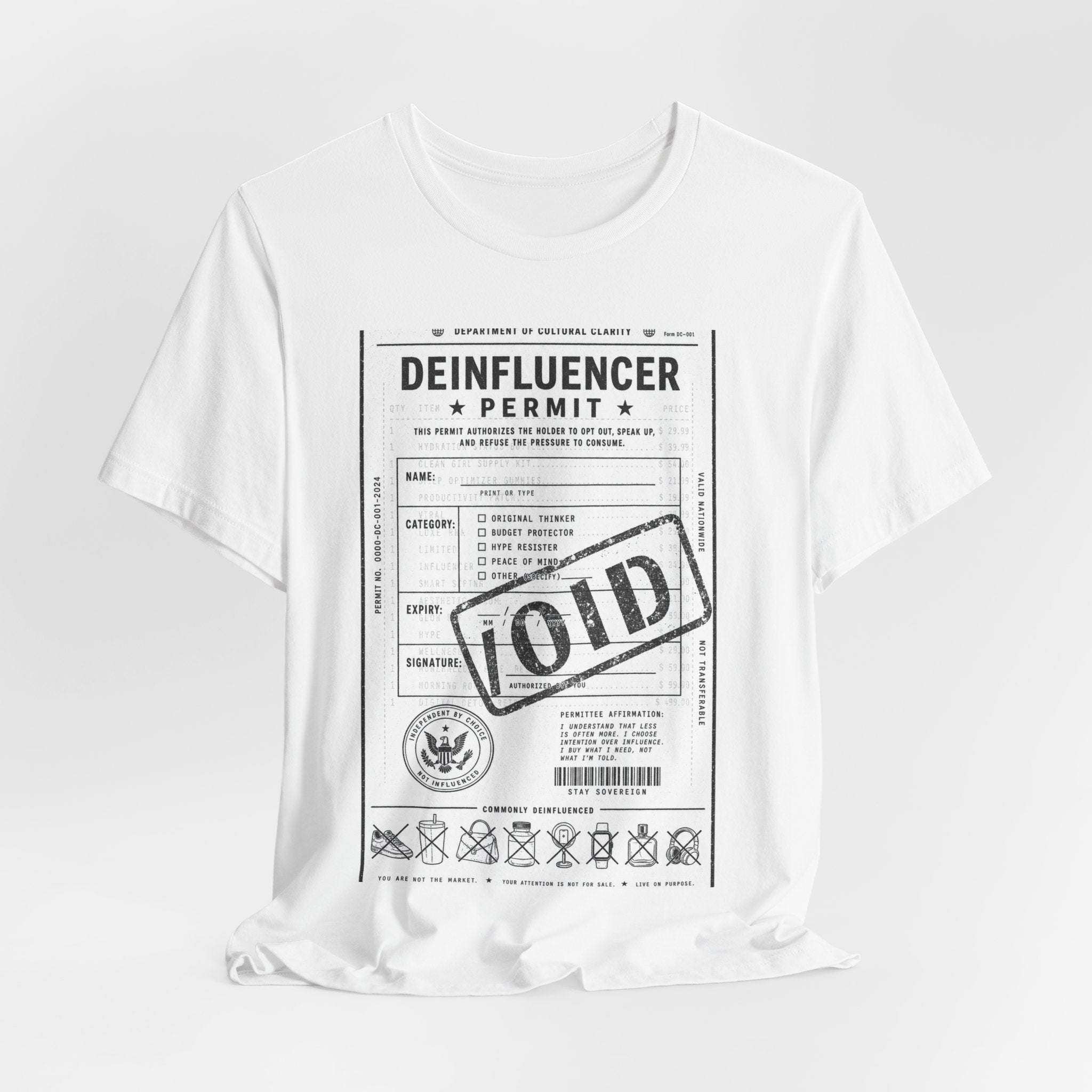 Deinfluencer Permit Tee