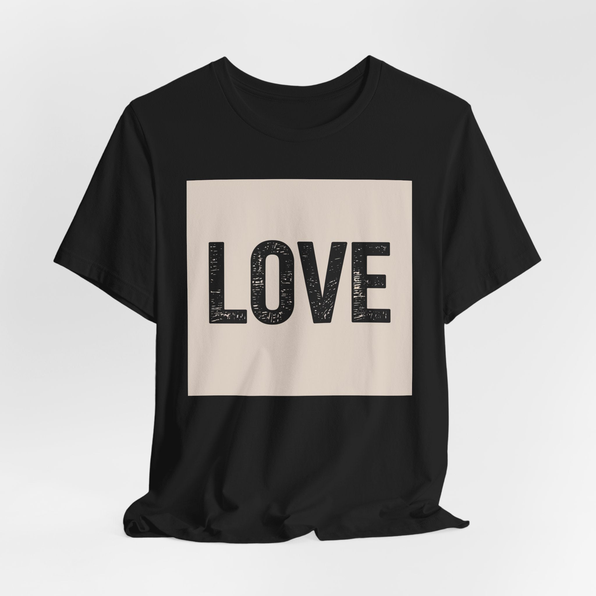 LOVE Distressed Vintage Grunge Typography Tee