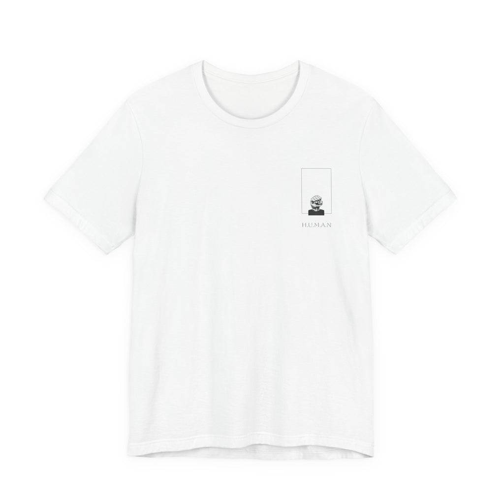 Graphic Tee – Raised Fist Minimalist Pocket & Back Frame Design