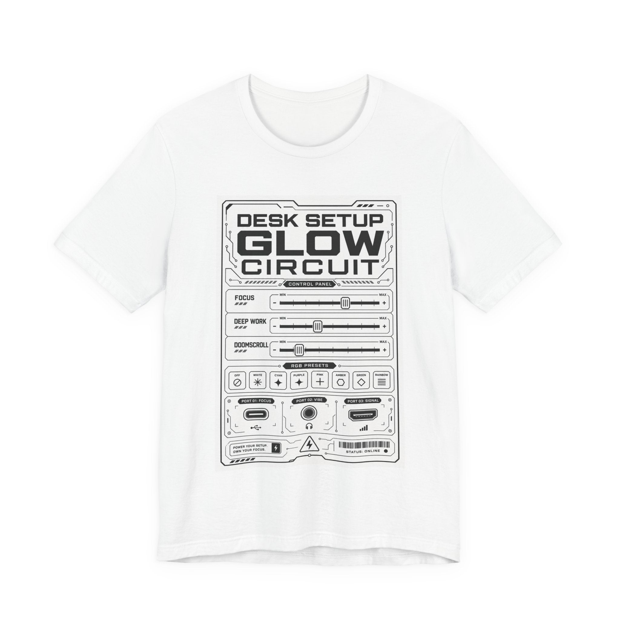 Desk Setup Glow Circuit Tee