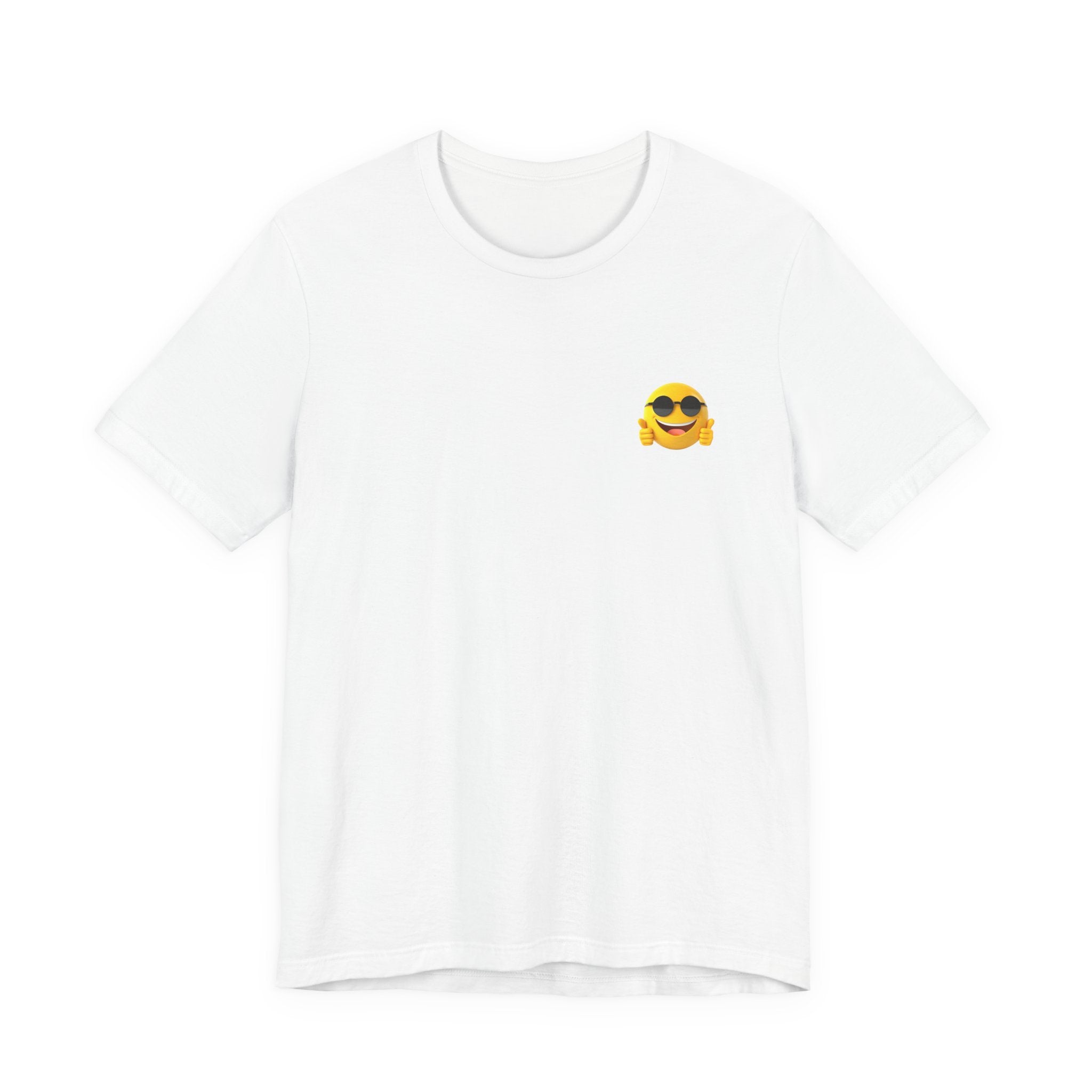 Emoji Sunglasses T‑Shirt – Cool Smiling Face Chest Graphic Tee