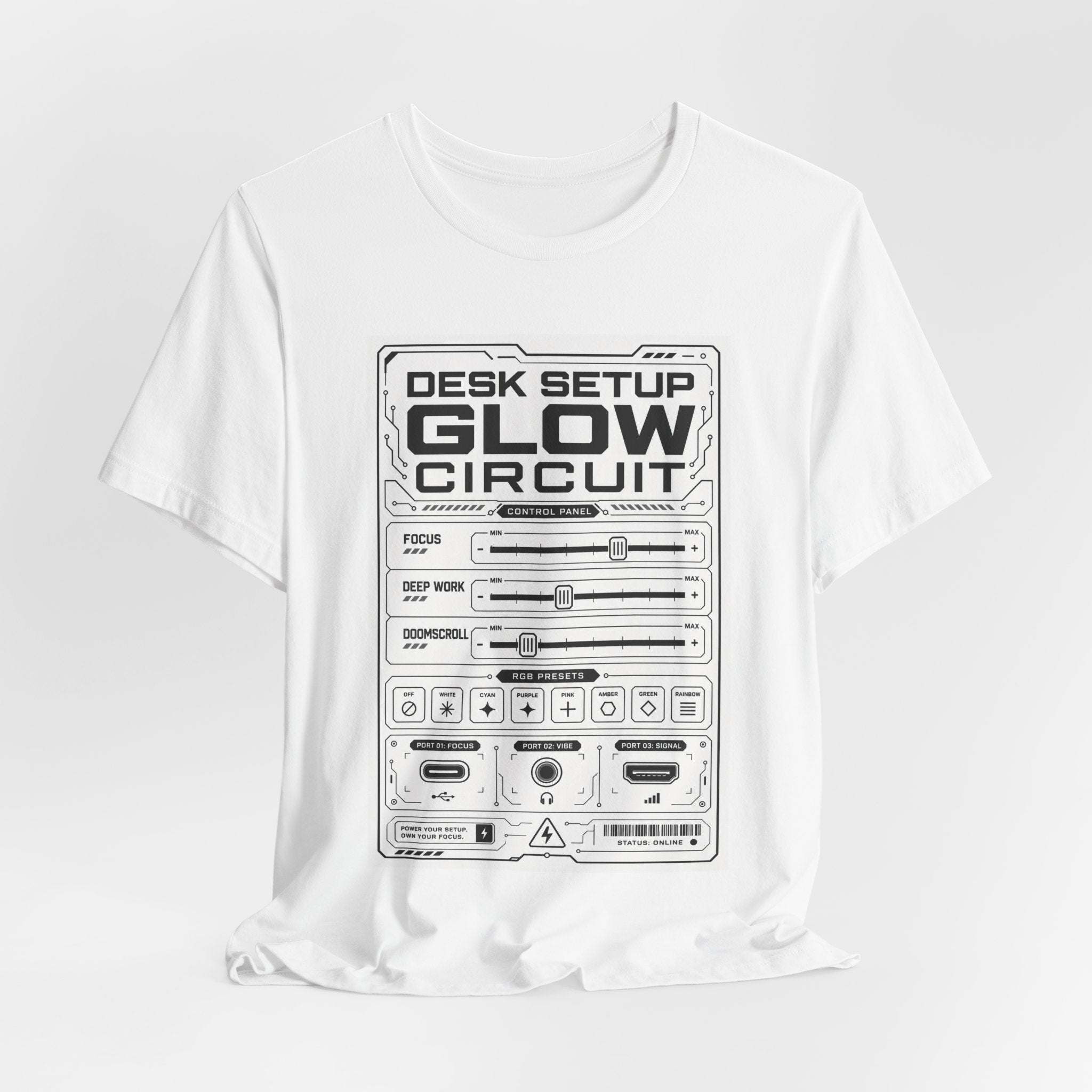 Desk Setup Glow Circuit Tee