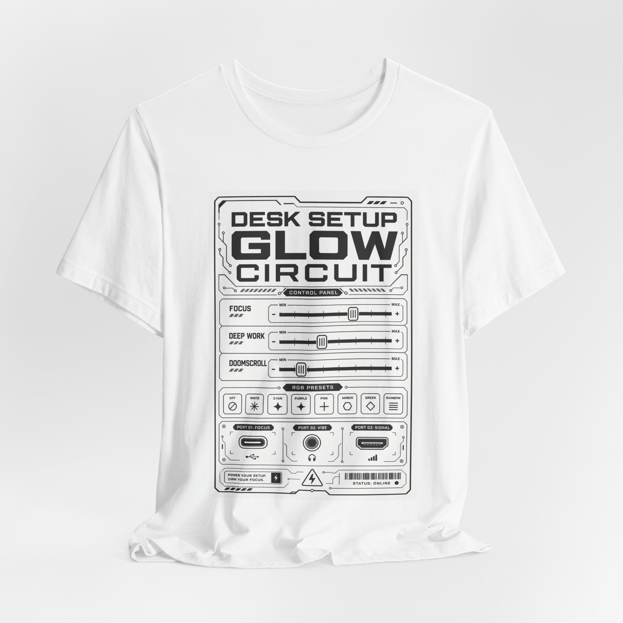 Desk Setup Glow Circuit Tee