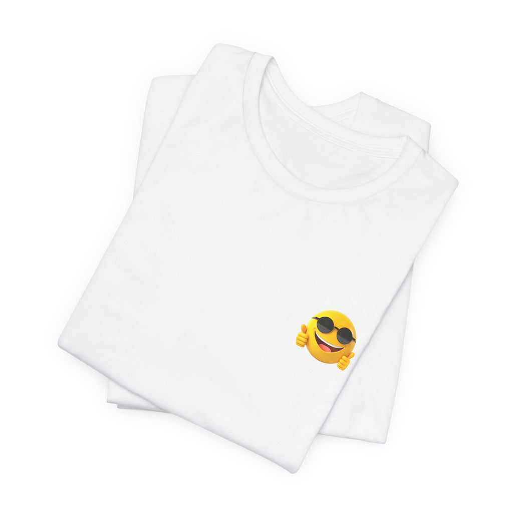 Emoji Sunglasses T‑Shirt – Cool Smiling Face Chest Graphic Tee