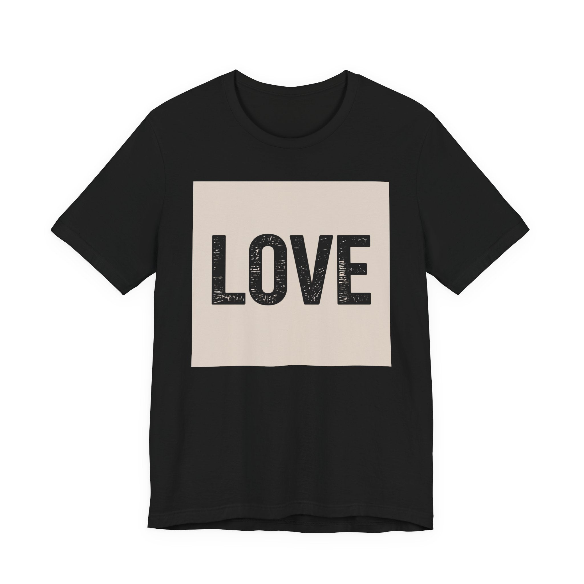 LOVE Distressed Vintage Grunge Typography Tee