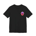 Neon Melted Skull Tee — Gradient Halloween Skull T-Shirt