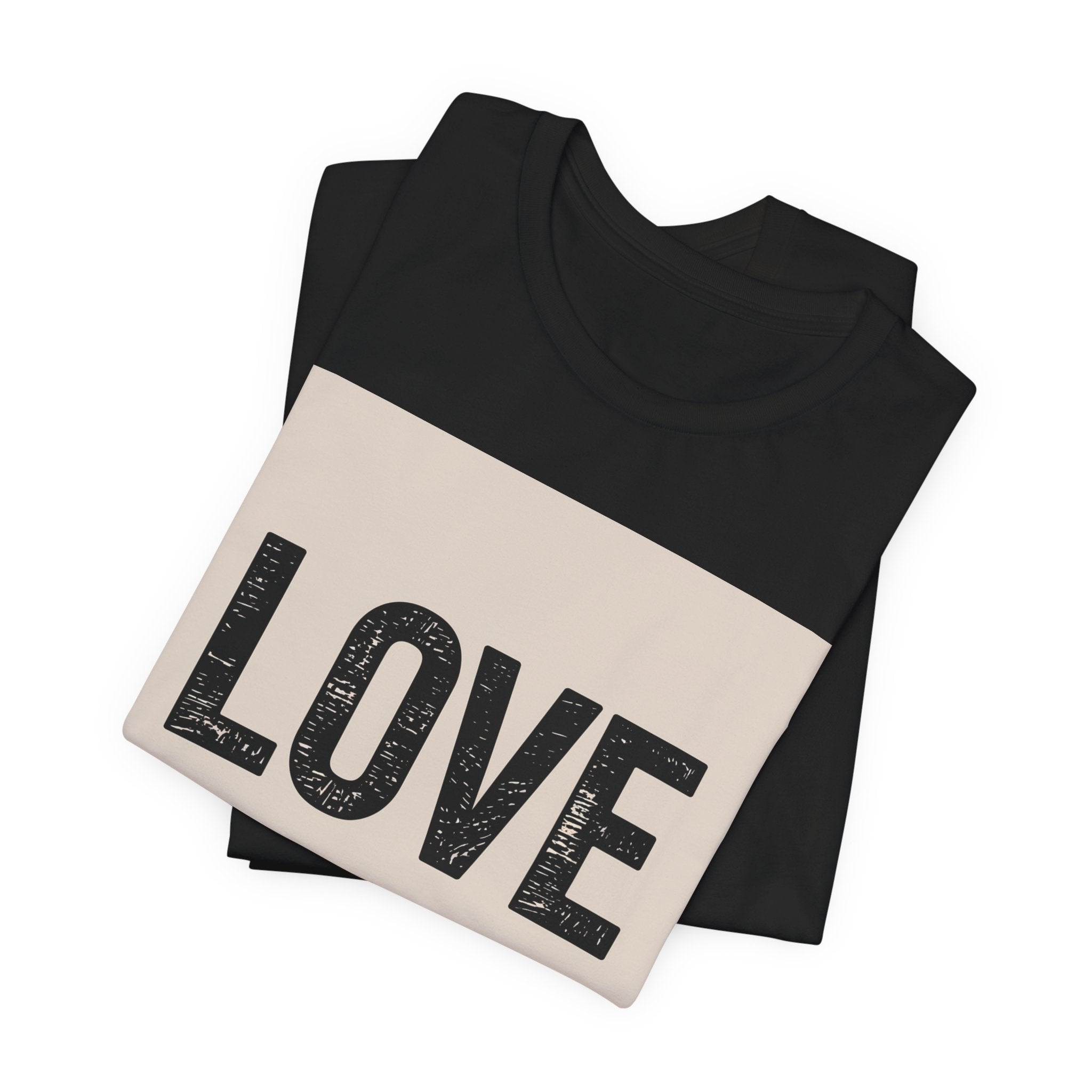 LOVE Distressed Vintage Grunge Typography Tee