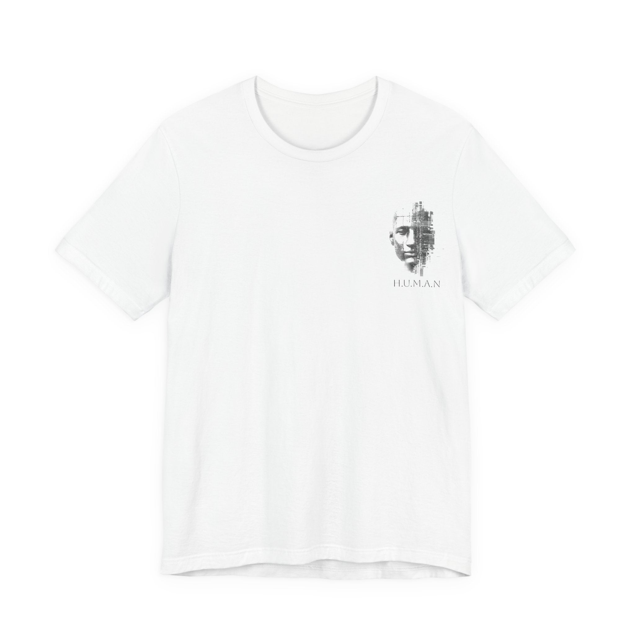 Abstract Cyberface T-Shirt — Futuristic Geometric Face Graphic Tee