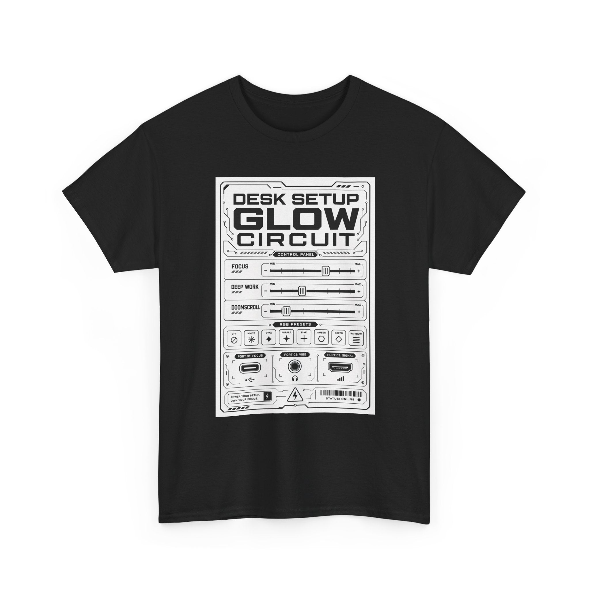 Desk Setup Glow Circuit Tee