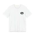 Lip Print Graphic Tee — Minimal Chest Pocket Kiss T‑Shirt
