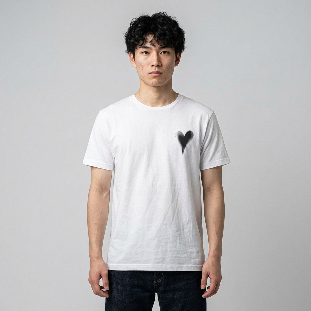 Small Chest Heart Graphic T-Shirt