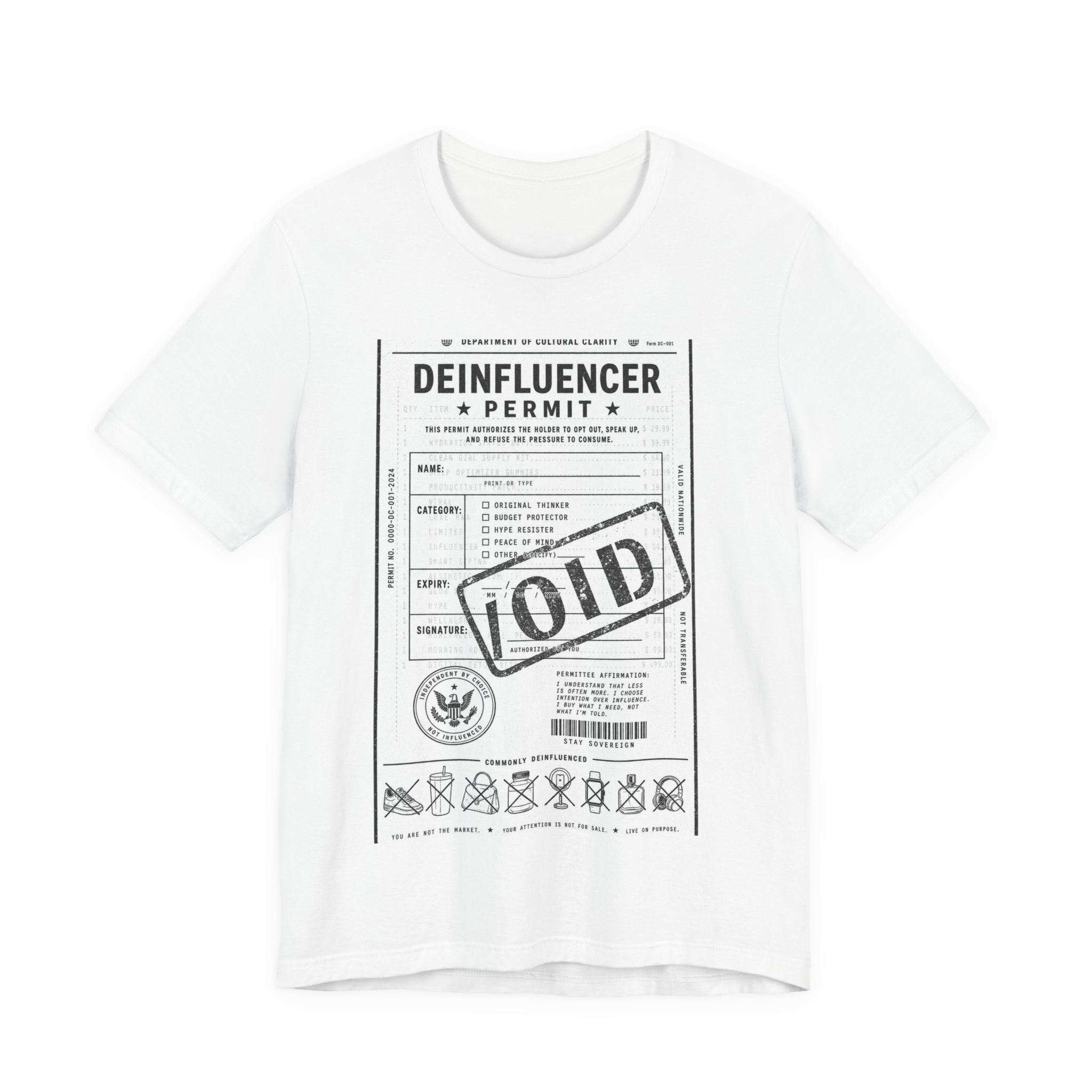 Deinfluencer Permit Tee
