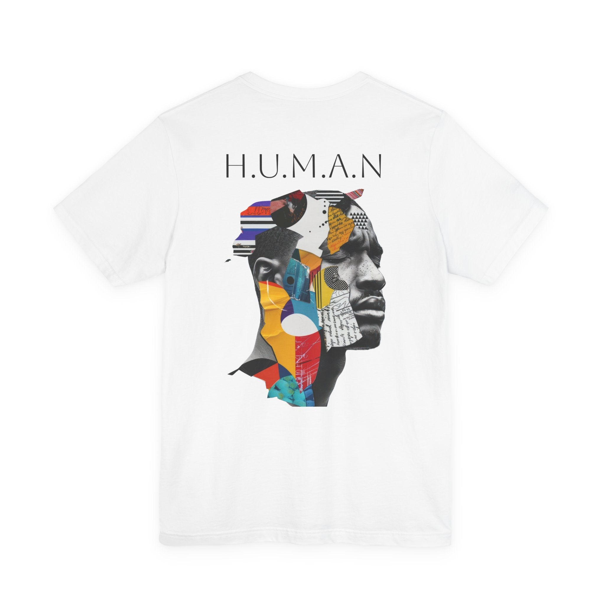 HUMAN Graphic Tee — Colorful Dual-Face Art T-Shirt