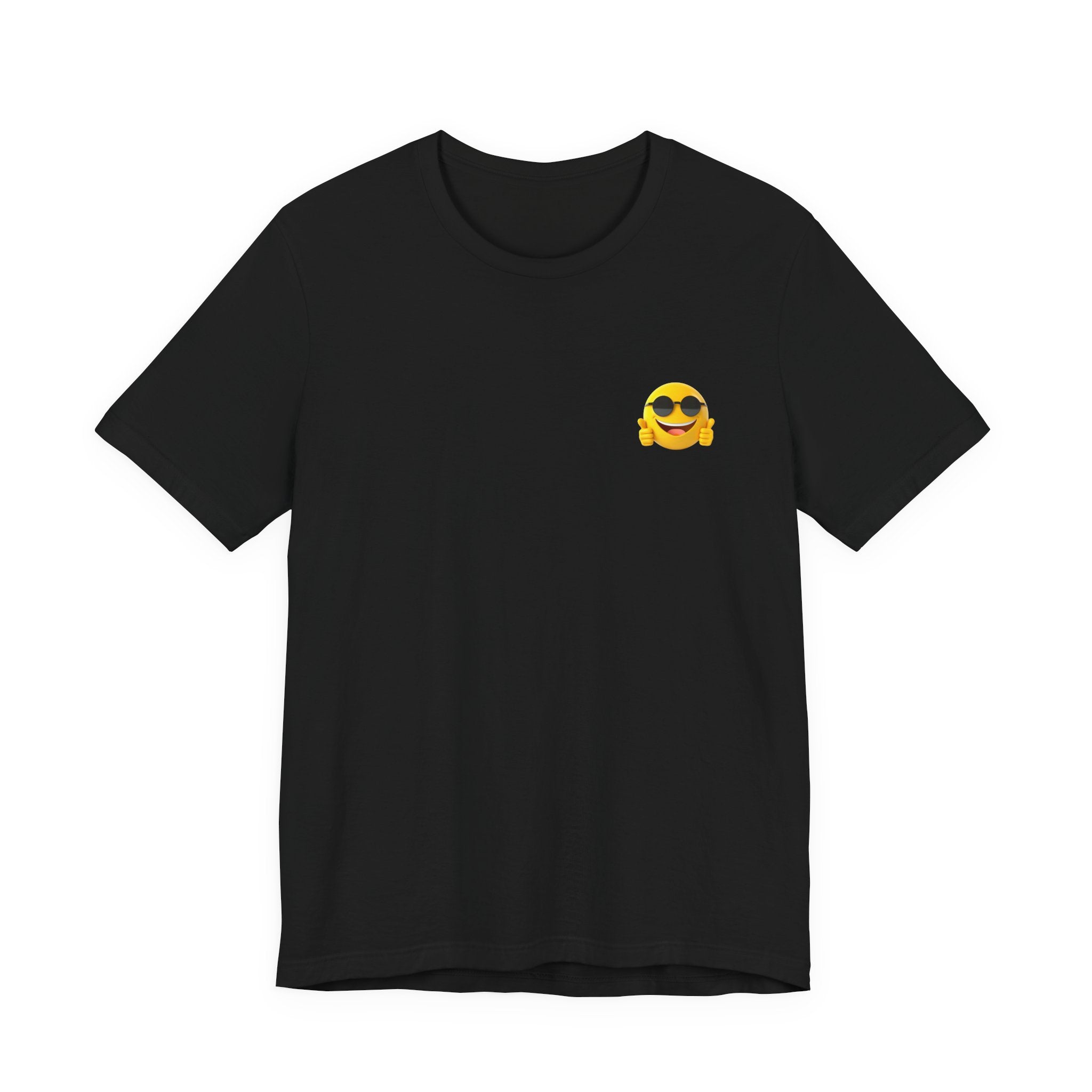 Emoji Sunglasses T‑Shirt – Cool Smiling Face Chest Graphic Tee