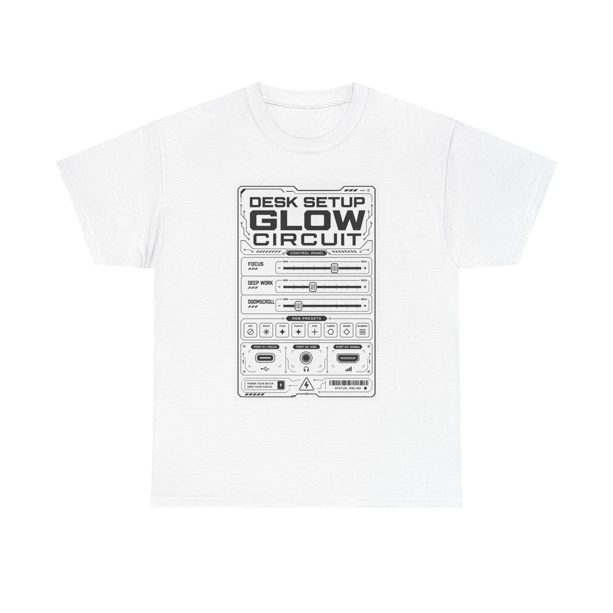 Desk Setup Glow Circuit Tee