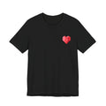 Pixel Heart Tee — Minimal Red Geometric Heart T-Shirt