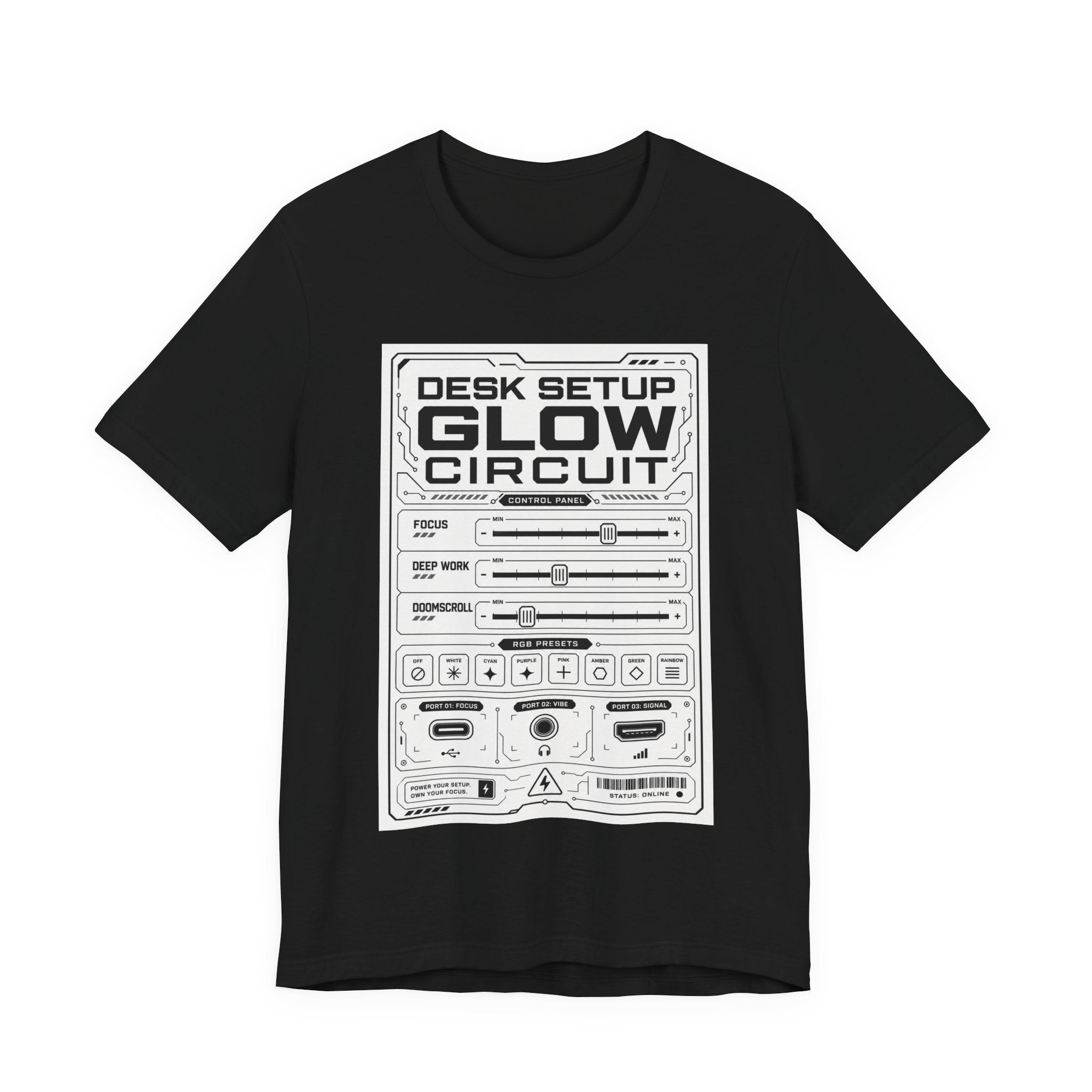 Desk Setup Glow Circuit Tee
