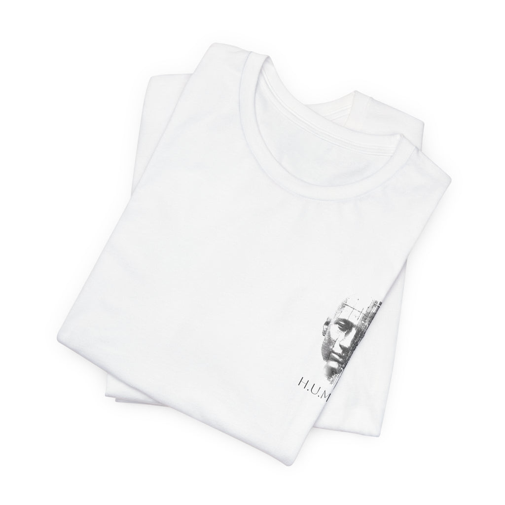 Abstract Cyberface T-Shirt — Futuristic Geometric Face Graphic Tee