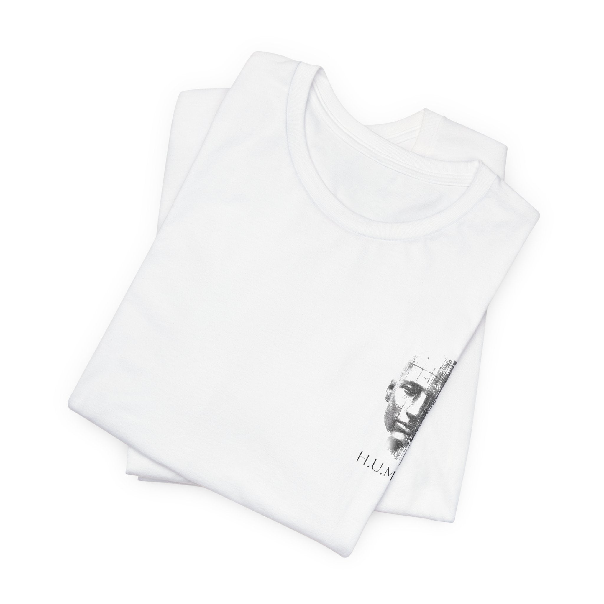 Abstract Cyberface T-Shirt — Futuristic Geometric Face Graphic Tee
