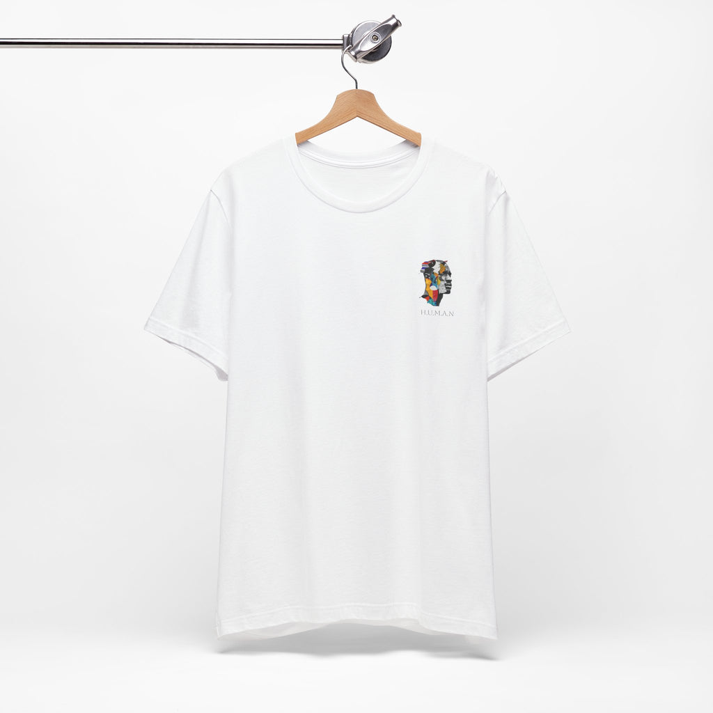 HUMAN Graphic Tee — Colorful Dual-Face Art T-Shirt