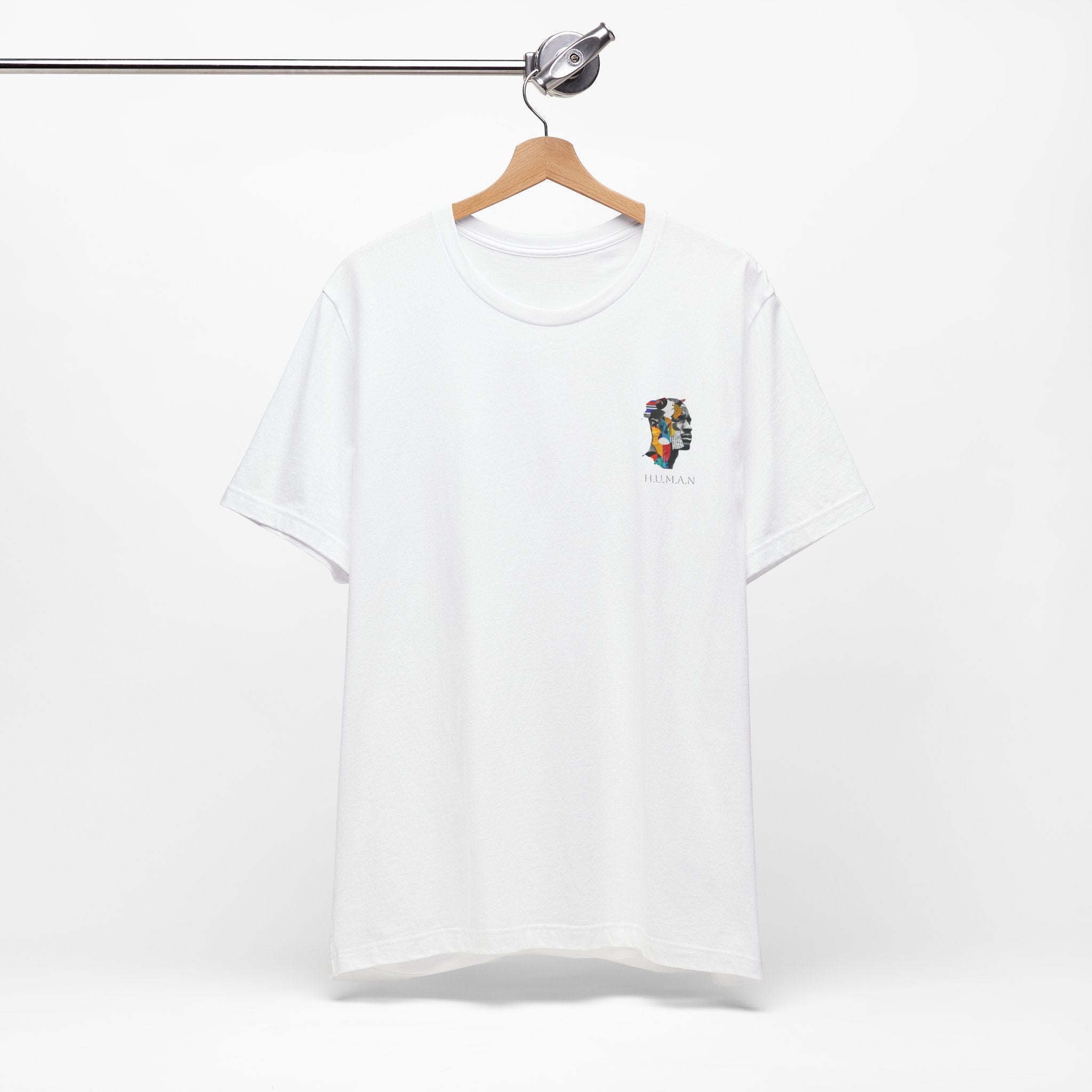 HUMAN Graphic Tee — Colorful Dual-Face Art T-Shirt